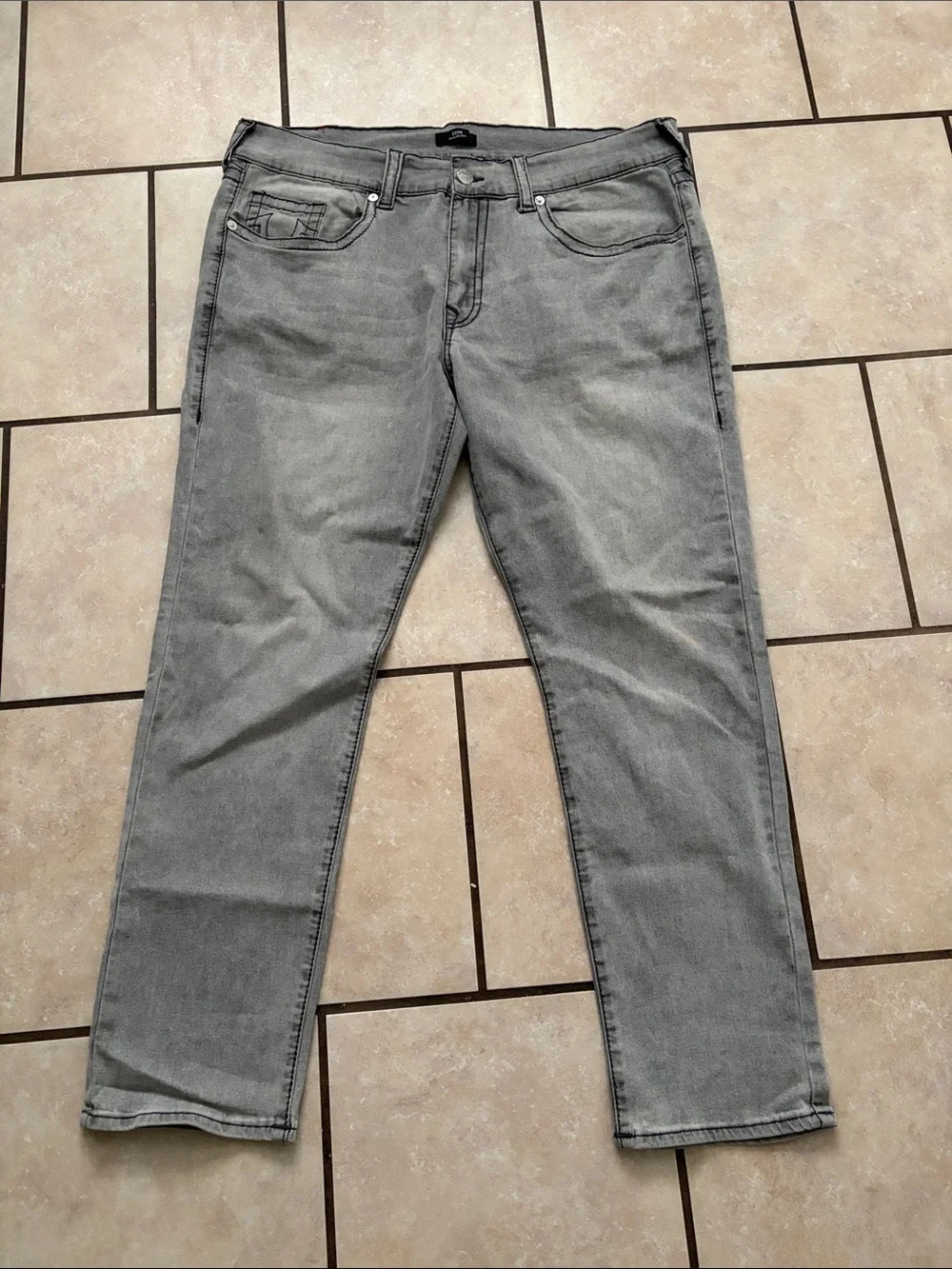 True Religion Gray Men’s Relaxed Slim Jeans